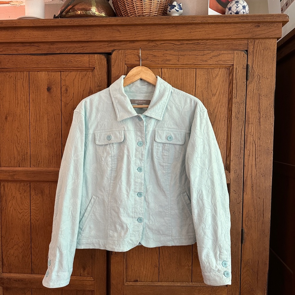 Light Blue Embroidered Jacket